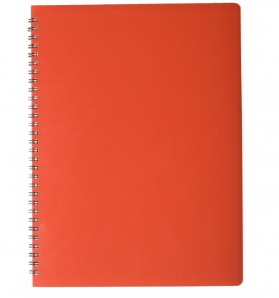 Зошит для нотаток BUROMAX GLOSS, А4, 80 аркушів, клітинка, пластикова обкладинка, червоний
