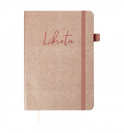 Блокнот деловой LIBRETA А5, 96л, клеточка, обл. иск. кожа , бежевый ( BM.295117-28 )