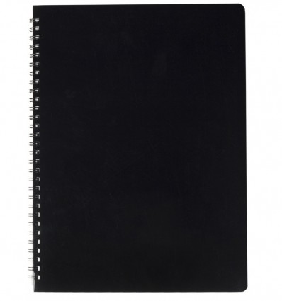 Тетрадь для заметок BUROMAX GLOSS, А4, 80 листов, клетка, пластиковая обложка, черная