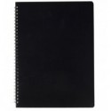 Тетрадь для заметок BUROMAX GLOSS, А4, 80 л., клетка, пласт. обл., черная ( BM.24452151-01 )