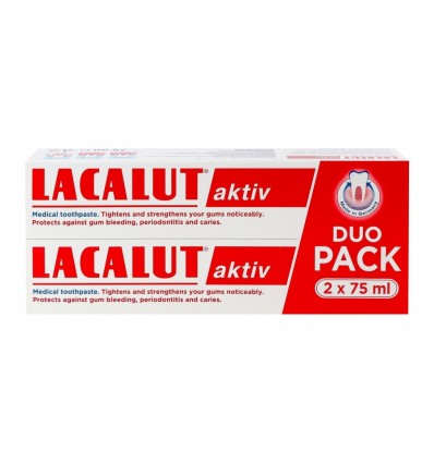 Зубная паста Lacalut Aktiv 2х75мл/уп