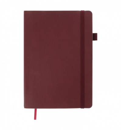 Блокнот діловий BRIEF А5, 96арк,в крапку, обкл. шт. шкіра , бордовий ( BM.295304-13 )