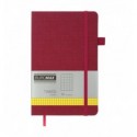 Книга записна BUROMAX TWEED 125х195, 96 аркушів, клітинка, обкладинка штучна шкіра, бордова ( BM.291