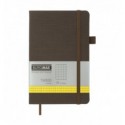 Книга записна BUROMAX TWEED 125х195, 96 аркушів, клітинка, обкладинка штучна шкіра, сіра ( BM.291163