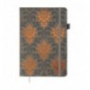 Блокнот деловой ROYAL А5, 96л, клетка, обл. иск. кожа , серый ( BM.295125-09 )