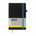 Книга записна BUROMAX CONCEPT 125х195, 96 аркушів, клітинка, обкладинка штучна шкіра, салатовий гумк