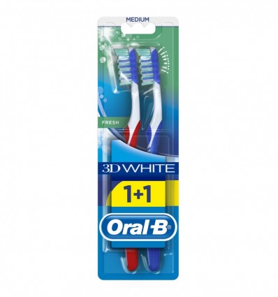 Зубная щетка Oral-B 3D White Fresh Medium 2шт/уп