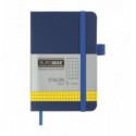 Книга записна BUROMAX ETALON 95х140, 96 аркушів, клітинка, обкладинка штучна шкіра, синя ( BM.296160