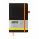 Книга записна BUROMAX CONCEPT 125х195, 96 аркушів, клітинка, обкладинка штучна шкіра, помаранчева гу