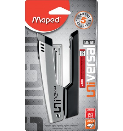 Степлер настольный MAPED START металлический, (скобы №24/6 26/6) 25листов, серый ( MP.039200 )
