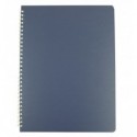 Зошит для нотаток Buromax BARK, А4, 60 аркушів, клітинка, пластикова обкладинка, синя