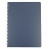 Зошит для нотаток Buromax BARK, А4, 60 аркушів, клітинка, пластикова обкладинка, синя