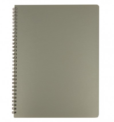 Зошит для нотаток Buromax BARK, А4, 60 аркушів, клітинка, пластикова обкладинка, cірий