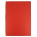 Тетрадь для записей Buromax BARK А4, 60 листов, клетка, пластиковая обложка, красная