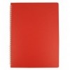 Зошит для нотаток Buromax BARK, А4, 60 аркушів, клітинка, пластикова обкладинка, червоний