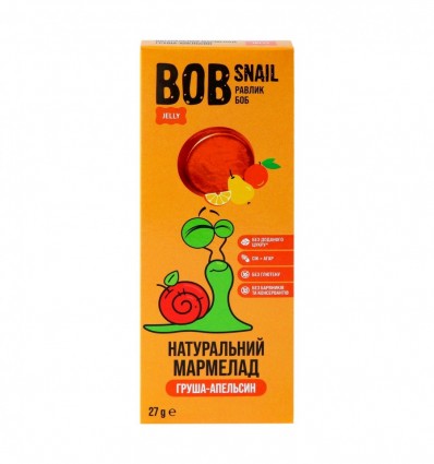 Мармелад Bob Snail Груша-апельсин натуральний 27г