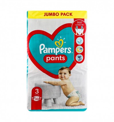 Подгузники-трусики Pampers Pants 3 для детей 6-11кг 62шт/уп