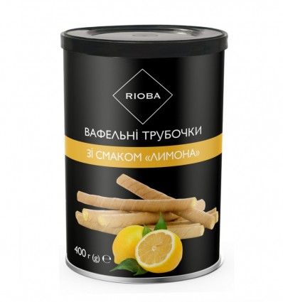 Вафельные трубочки Rioba лимон 400г