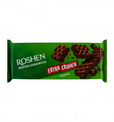 Вафлі Roshen Choco Wafers Sandwich Extra Crunch 142г