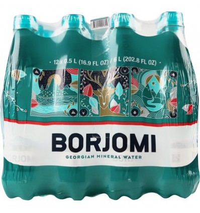 Вода минеральная Borjomi сильногазированная 12х500мл
