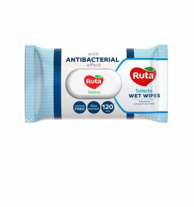 Влажные салфетки Ruta Selecta с антибактериальным эффектом 120шт