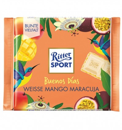 Шоколад Ritter Sport белый Манго и Маракуйя 100г