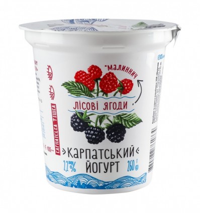 Йогурт Галичина Карпатский Лесные ягоды 2.2% 260г
