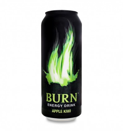Напиток Burn Apple Kiwi энергетический безалкогольний сильногазований 6х500мл