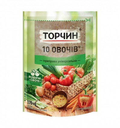 Приправа Торчин 10 овочів універсальна 170г