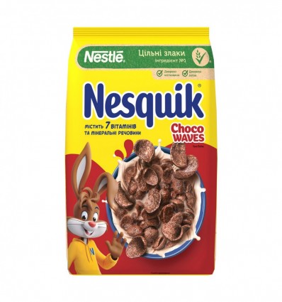 Сніданок сухий Nesquik Choco waves з вітамінами 210г