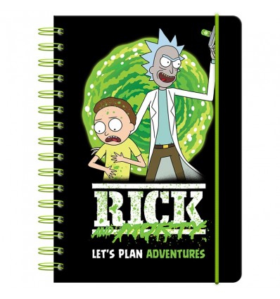 Щоденник на спіралі Kite Rick and Morty, тверда обкладинка