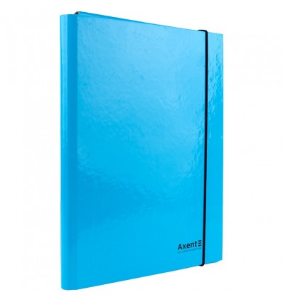 Папка на резинках объемная картон, А4, Pastelini, голубая