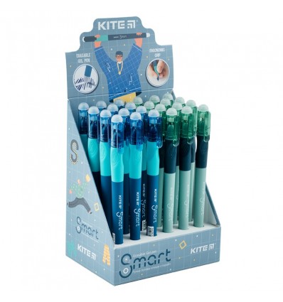 Ручка гелевая "пиши-стирай" Kite Smart 4, синяя