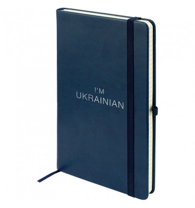 Книга записна Axent Partner Lux Ukrainian, 125х195 мм, 96 аркушів, клітинка, синя
