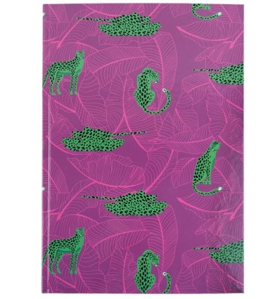 Записна книга Axent Leopard А4, клітинка, 96 аркушів, рожева