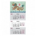 Календар настінний квартальний 2024 Axent Dragon 1