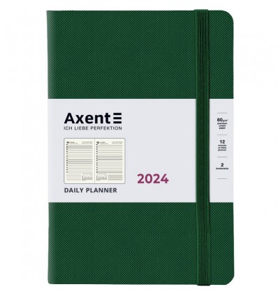 Щоденник 2024 Axent Partner Soft Diamond, 145х210, смарагдовий