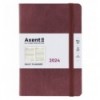 Ежедневник 2024 Axent Partner Soft Nuba, 145x210 мм, сливовый