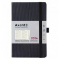 Еженедельник 2024 Axent Partner Lines, 125х195, черный