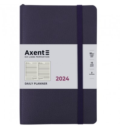 Ежедневник 2024 Axent Partner Soft Skin, 145x210 мм, синий
