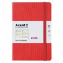 Ежедневник 2024 Axent Partner Lines, 145х210, ярко красный