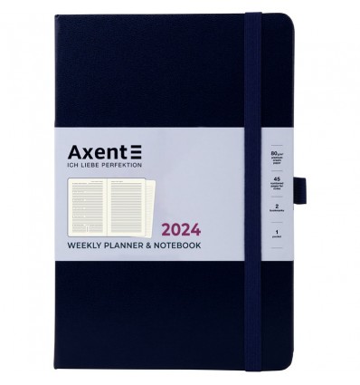 Еженедельник 2024 Axent Prime Strong, 145x210 мм, синий