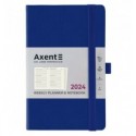 Еженедельник 2024 Axent Partner Soft Diamond, 125х195 мм, синий