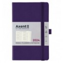 Еженедельник 2024 Axent Partner Soft Diamond, 125х195 мм, фиолетовый
