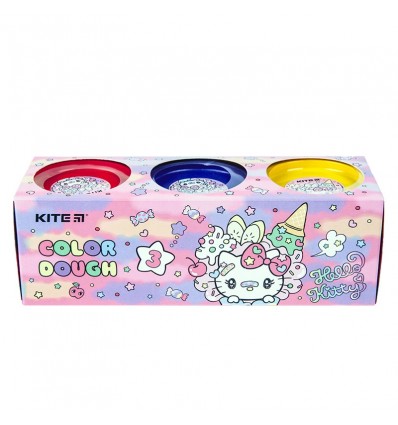 Тесто для лепки цветное Kite Hello Kitty, 3х75 г