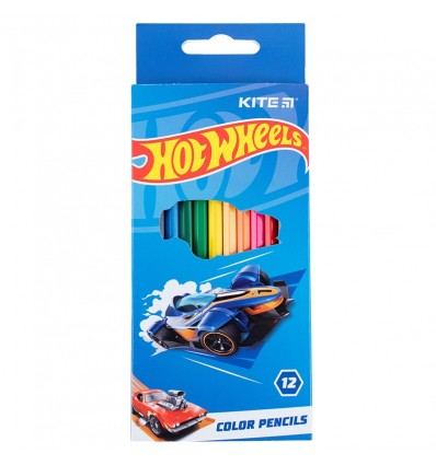 Карандаши цветные Kite Hot Wheels HW23-051, 12 цветов