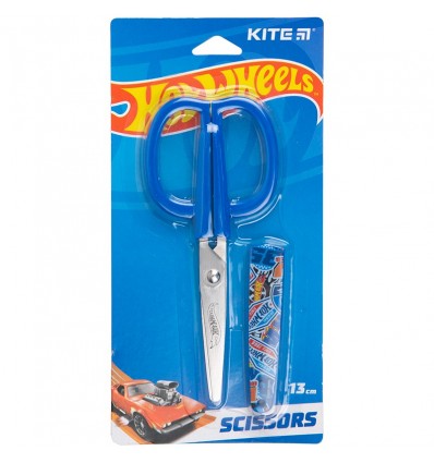 Ножницы в футляре Kite Hot Wheels, 13 см