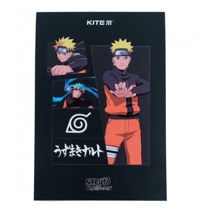 Блокнот-планшет Kite Naruto A5, 50 аркушів, клітинка