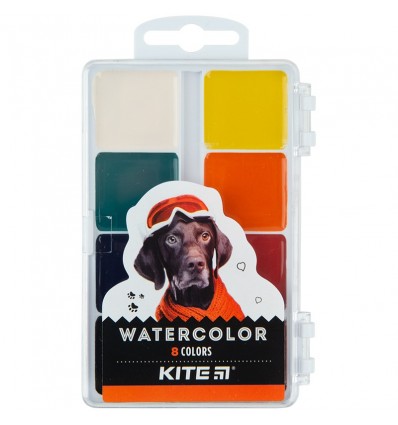 Фарби акварельні Kite Dogs, 8 кольорів