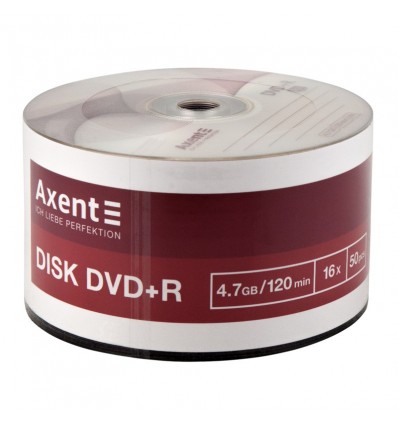 Диск DVD+R Axent 8107-A 4.7GB/120min 16X, 50 штук, bulk